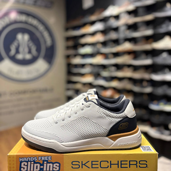 Men's Skechers Relaxed Fit: Corliss - Dorset — White/Navy