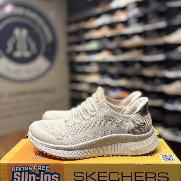 Women's Skechers BOBS Squad 4 - Dire Step — Off White