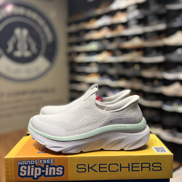 Women's Skechers D'Lux Walker 3.0 — Light Gray