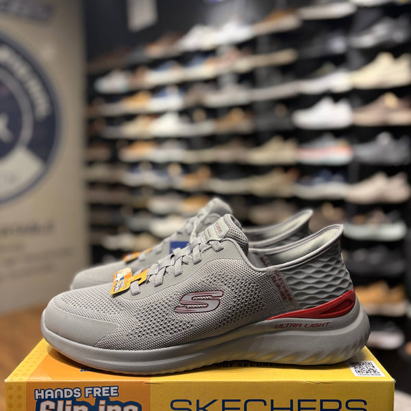Men's Skechers Hands Free Slip-ins: Summits - High Range — Gray/Red