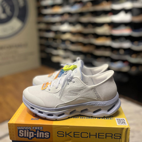 Women's Skechers Slip-ins: GOwalk Glide-step - Belah — White/Lavendar
