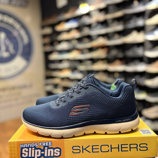 Men's Skechers Summits - Eckler — Navy/Orange