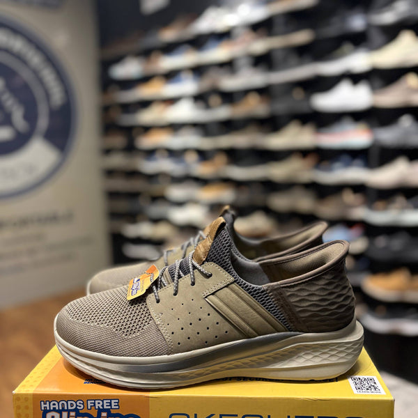 Men's Skechers SLIP-INS RF: SLADE - OCON — Taupe