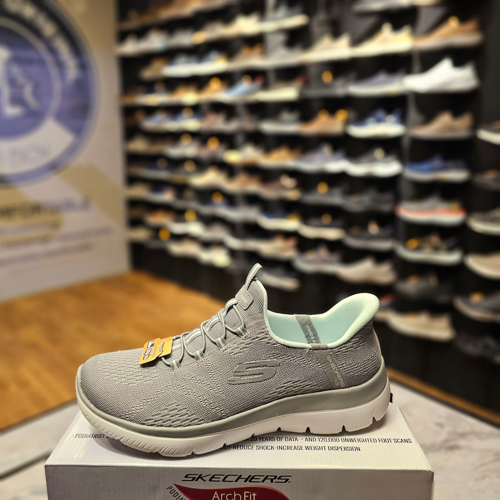 Skechers 150284 - Gray/Mint - Size 39.0