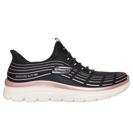 Women's Slip-ins: Summits Plus — Black / Rose Gold