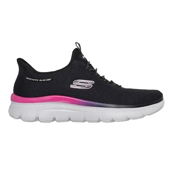 Women's Slip-ins: Summits Plus - Shimmering Stride — Black / Magenta