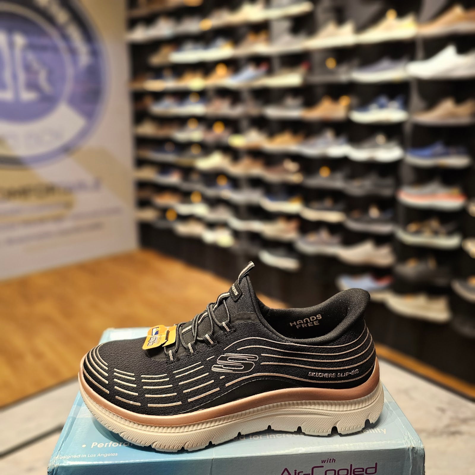 Skechers 150611 - Black/Rose Gold - Size 38.0