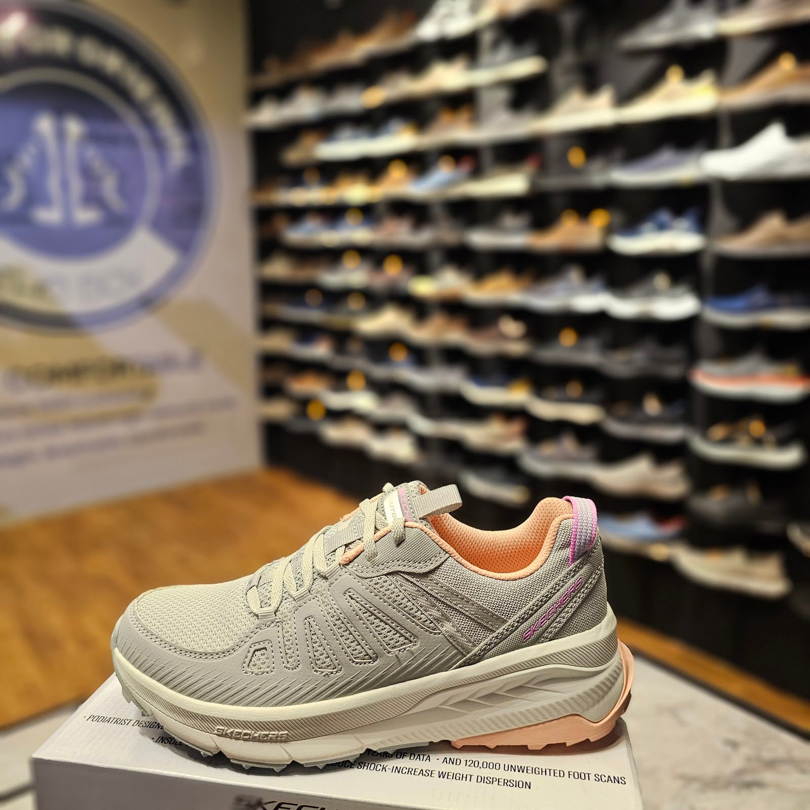 Skechers 180162 - Gray/Coral - Size 39.0