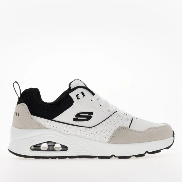 Men's Skechers Uno - Retro One — White/Black