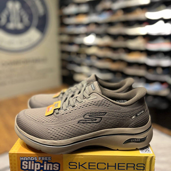 Men's Skechers GO WALK Arch Fit 2.0 - Percy — Dark Taupe