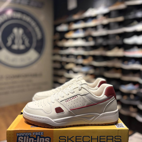 Men's Skechers Koopa - Harry Kane Court — White/Burgundy
