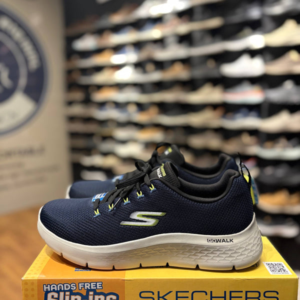 Men's Skechers GO WALK Flex - Vespid — Navy/Lime