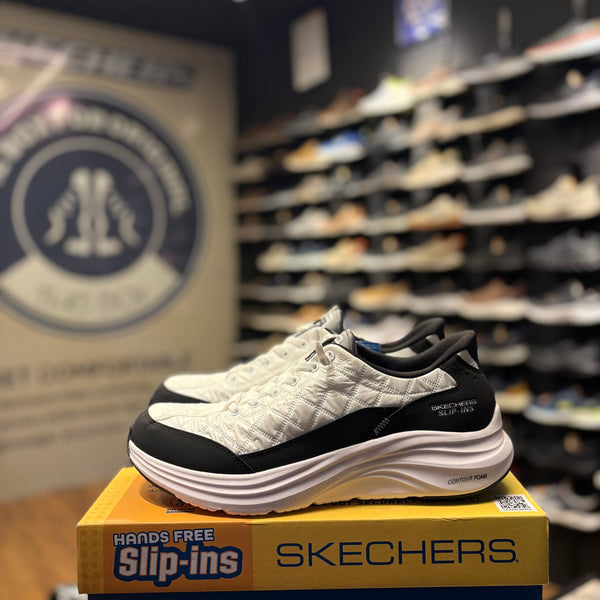 Men's Skechers Slip-ins: Contour Foam - Cozy Fit — White/Black