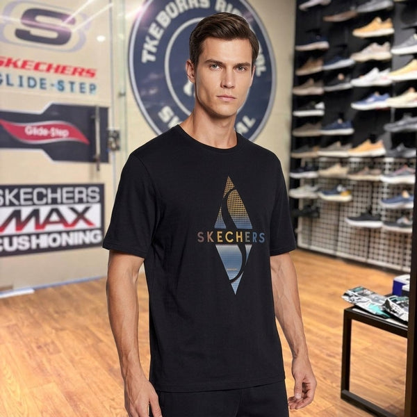Men's Skechers short sleeve shirt — Black
