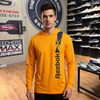 Reebok Vertical Vector Graphic Hooded Long Sleeve T-Shirt