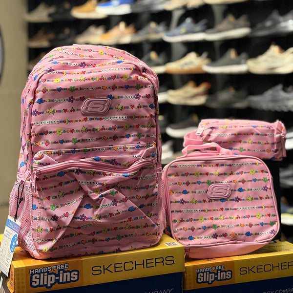 Skechers Girls' 3-Piece Backpack Set — Pink