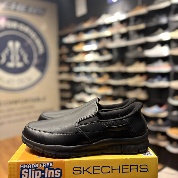 Men's Skechers Work Nampa-Broxtin (Wide Fit) — Black