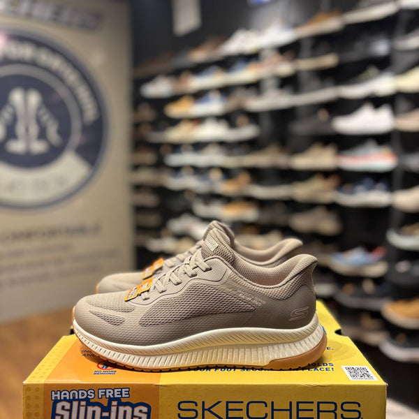 Women's Skechers Bobs Squad 4 (Wide Fit) — Taupe