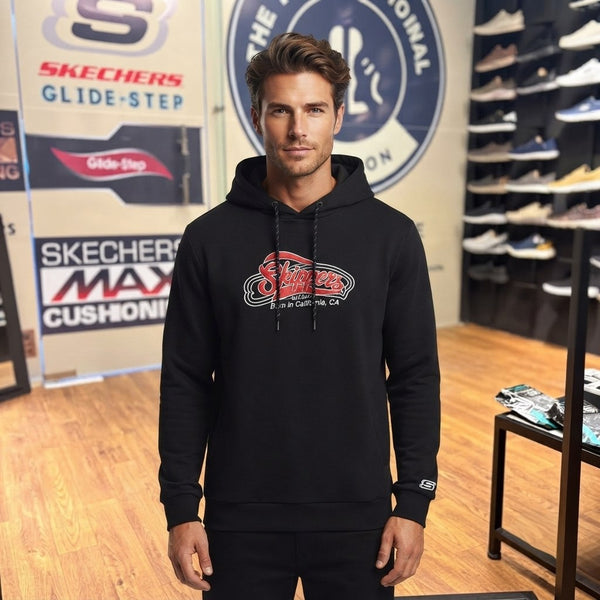 Men's Skechers long sleeve hoodie — Black