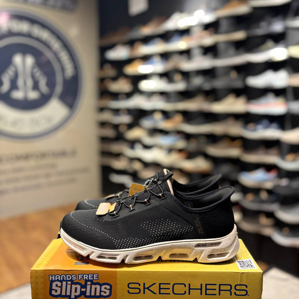 Women's Skechers Hands-Free Slip-ins: Glide-Step Gratify - Pace — Black/Gold