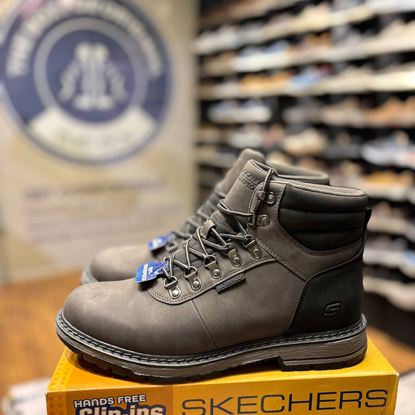 Men's Skechers Waterproof Relaxed Fit: Corado - Jaxx — Charcoal