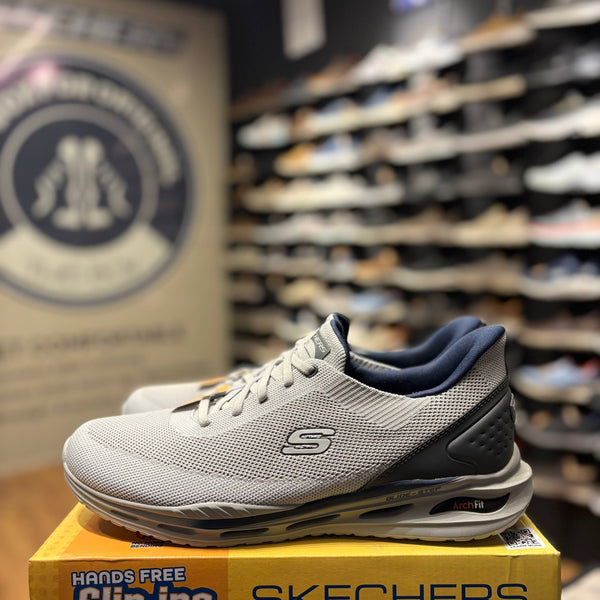 Men's Skechers Slip-ins Relaxed Fit: Arch Fit Orvan - Kincade — Light Gray