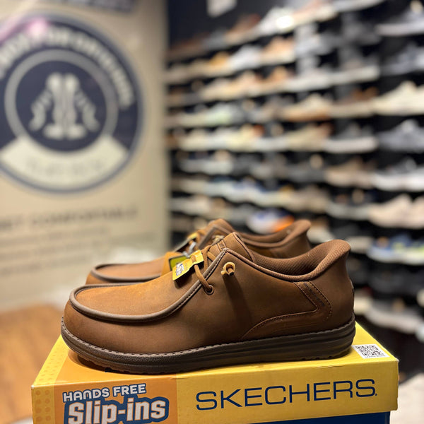 Men's Skechers Hands-Free Slip-ins: Melson - Edrick — Dark Brown