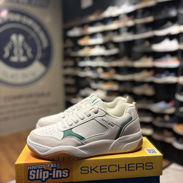Men's Skechers Street Odyssey-On The Way — White / Green