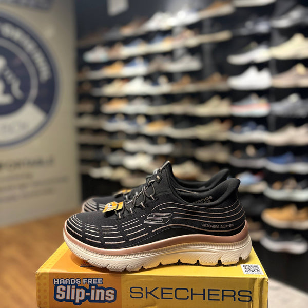 Women's Skechers Slip-ins: Summits Plus — Black / Rose Gold